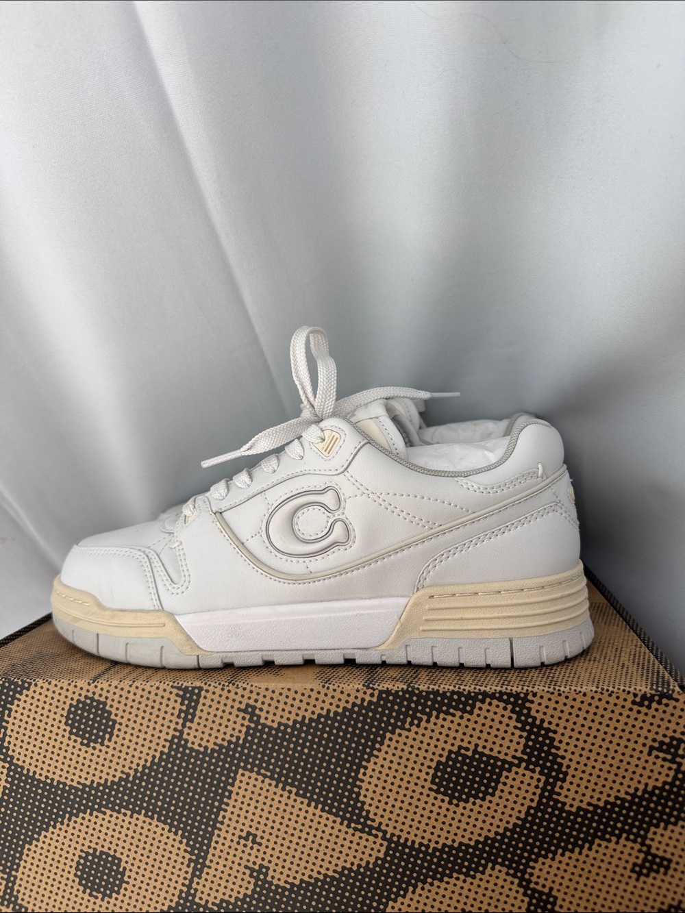 Coach White and Cream Low-Top Women's Sneakers